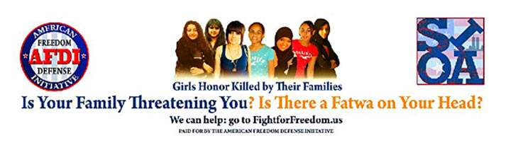 The bus ad featuring female victims of honour killings that’s at the centre of a suit against the City of Edmonton.