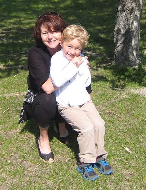 Nathan O’Brien and his grandmother Kathy Liknes are shown in a Calgary Police Service handout photo.