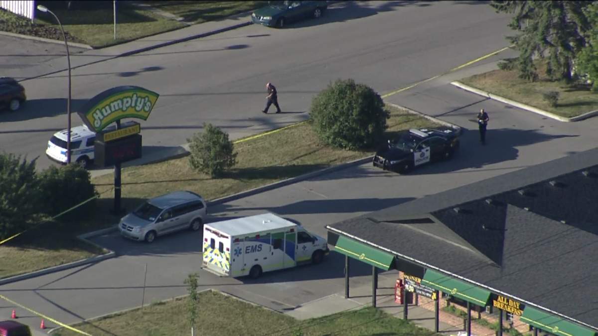 Police tape off a Humpty's in the 1600 block of 46th Street N.W. on Thursday, July 24th, 2014.