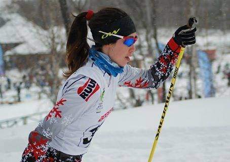 Delphine Duvernay-Tardif, Laurent’s sister, at the Canadian cross country sky championship.