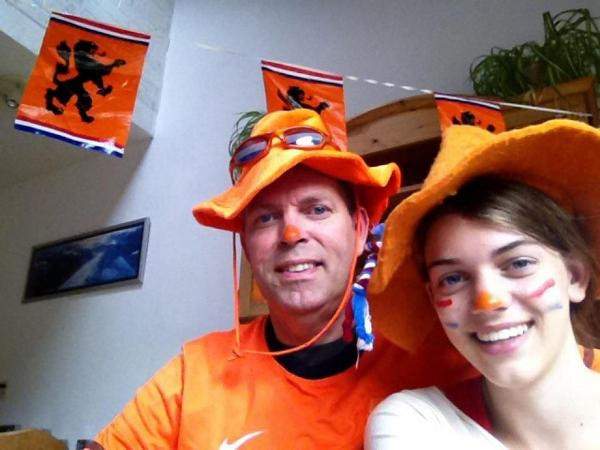 In this screengrab, Hans de Borst is seen with his daughter Elsemiek. The 17-year-old victim was among the nearly 300 people who were killed last Thursday when the flight was shot down over Ukraine.
