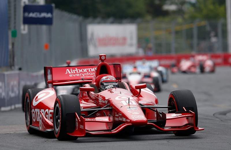 Tony Kanaan of Brazil, drives the #10 Target Chip Ganassi Racing Dallara Chevrolet during the Verizon IndyCar Series Honda Indy Toronto Race 1 on the Streets of Toronto on July 20, 2014 in Toronto, Canada.