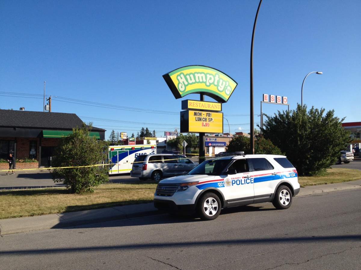 Police tape off a Humpty's in the 1600 block of 46th Street N.W. on Thursday, July 24th, 2014.