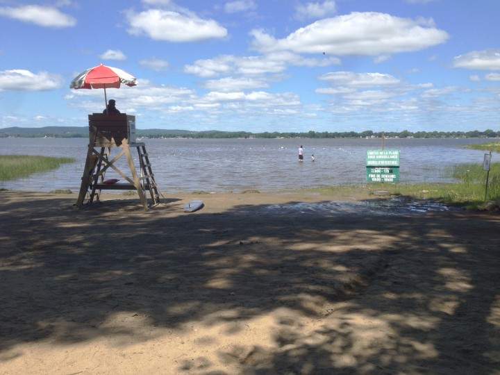 The Bois de l'île-Bizard nature park beach.