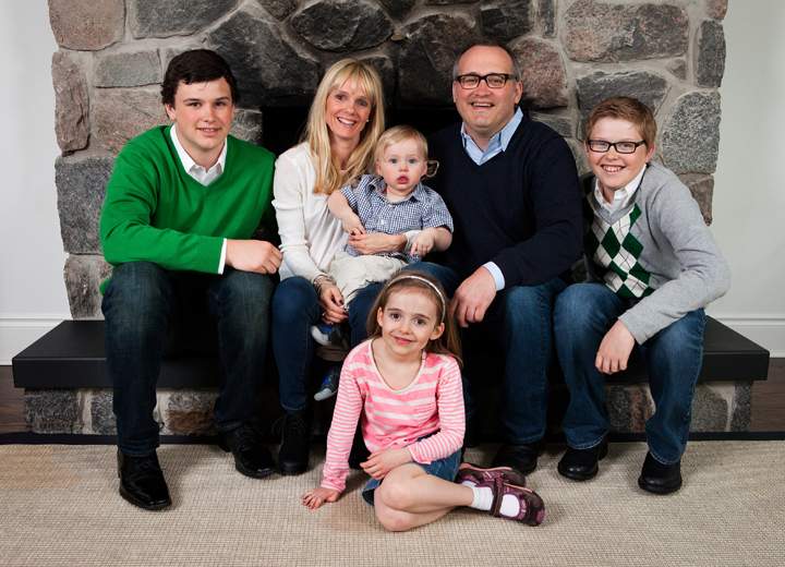 A photo of Georgia Walsh and her family, including her father John Walsh, his wife Jillian and their sons Liam, Duncan and Finn.