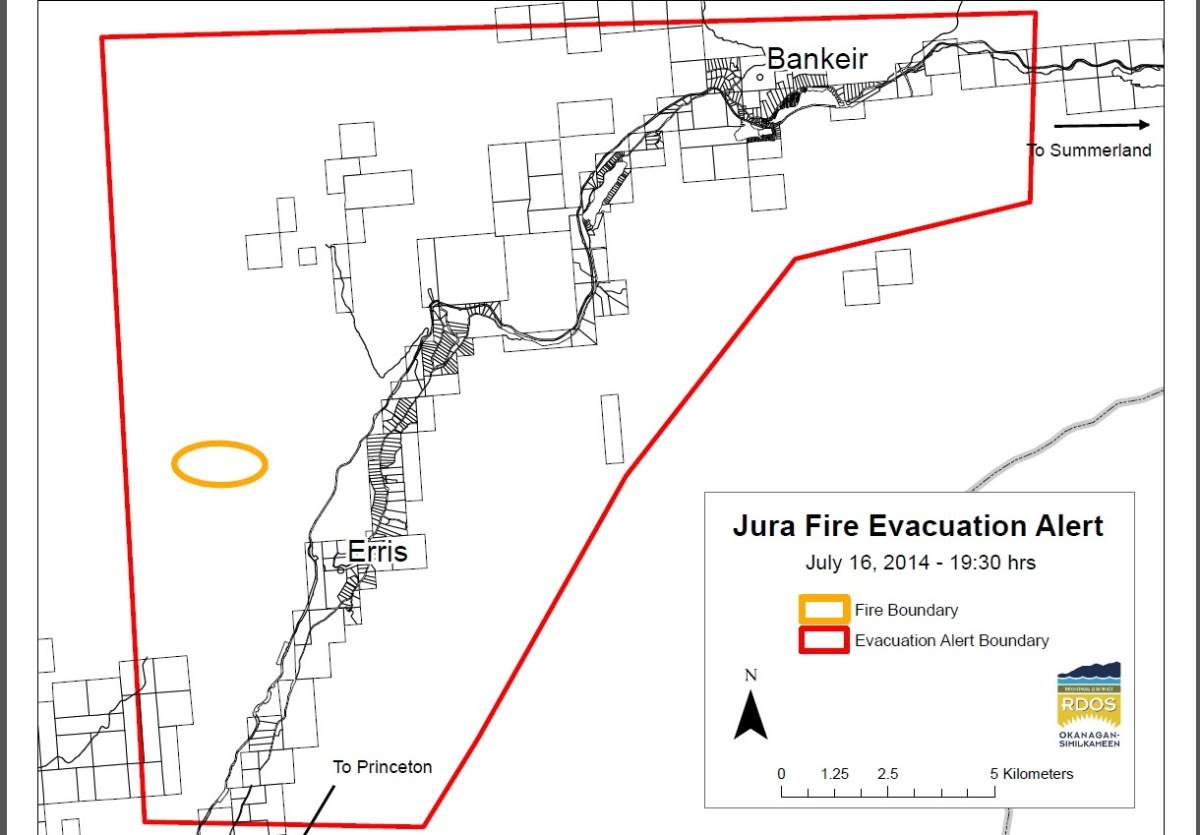 UPDATE: 600+ properties on evacuation alert after fire near Princeton - image