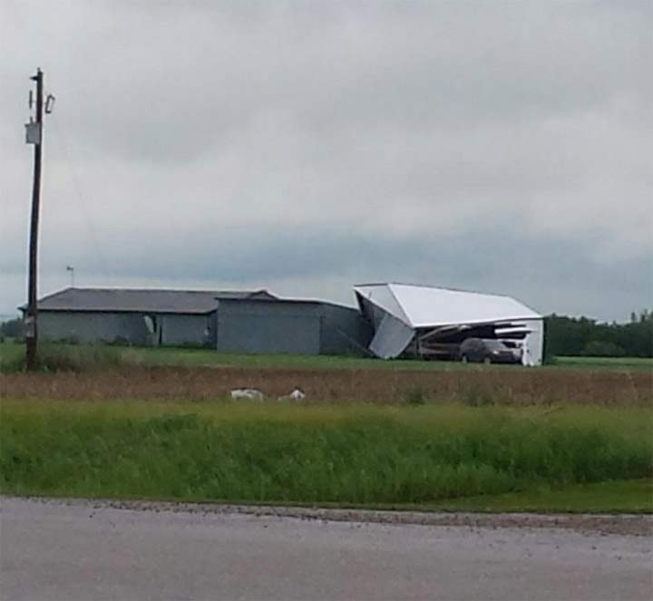 Damage at Luseland airport