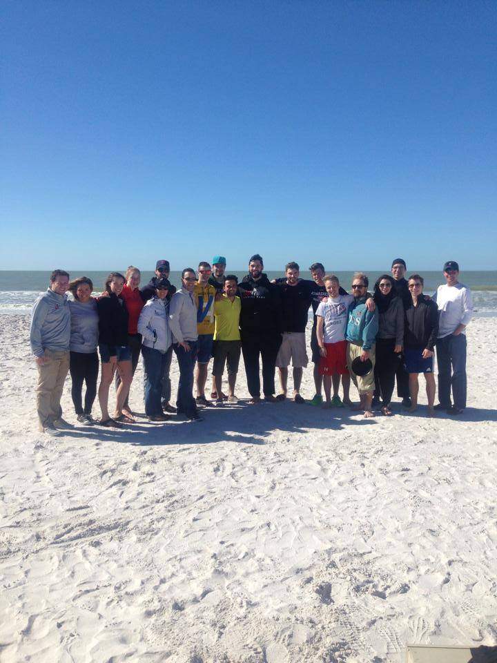 Laurent with family and friends in St. Petersburg, Florida for the Shrine game on January 18, 2014.
