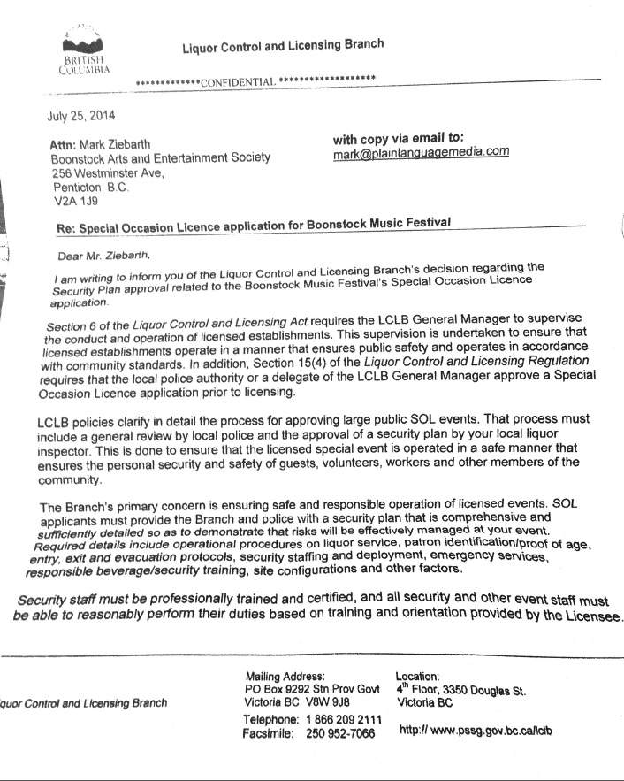 EXCLUSIVE: LCLB’s letter contradicts Boonstock’s story - image