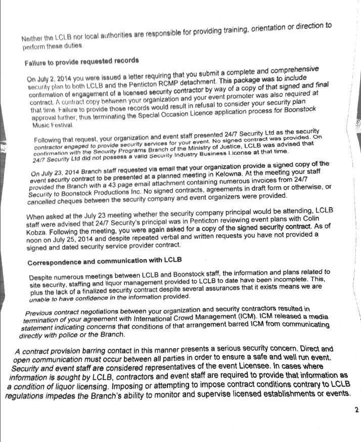 EXCLUSIVE: LCLB’s letter contradicts Boonstock’s story - image