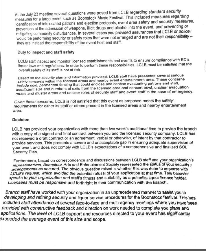 EXCLUSIVE: LCLB’s letter contradicts Boonstock’s story - image