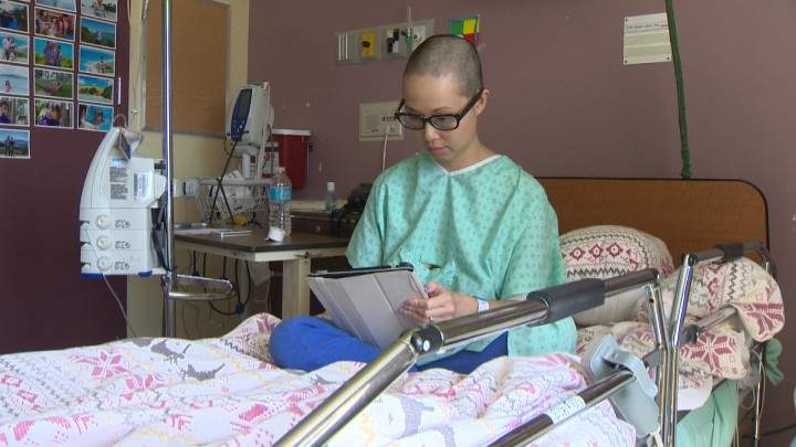 Mai Duong in hospital in July, 2014.