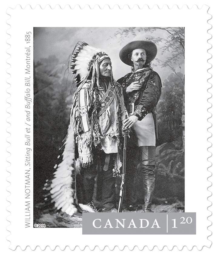 This Canada Post stamp features Sitting Bull and Buffalo Bill, shot in 1885 by William Notman.