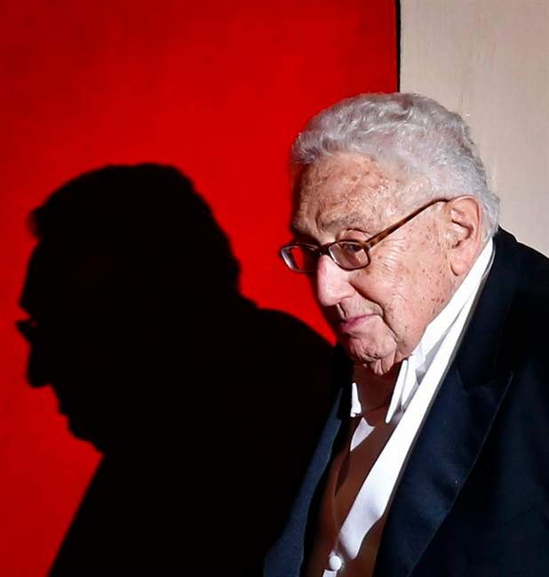 This Oct. 17, 2013, file photo, shows former U.S. Secretary of State Henry Kissinger as he attends the Alfred E. Smith Memorial Foundation Dinner in New York. New York-Presbyterian Hospital in Manhattan, where Kissinger has undergone an aortic valve replacement procedure, released a statement saying the 91-year-old ex-diplomat was "resting comfortably" following the procedure on Tuesday, July 15, 2014. (AP Photo/Jason DeCrow, File).