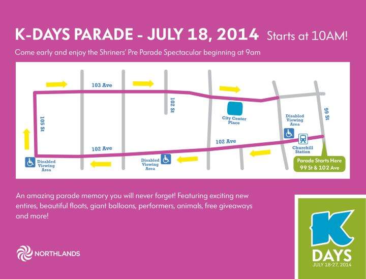 K-Days parade route.