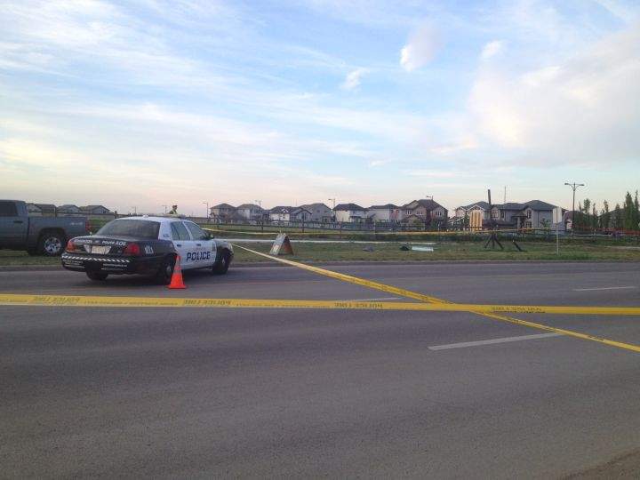 An elderly woman was killed when she was hit by a truck in west Edmonton Friday, July 4, 2014.
