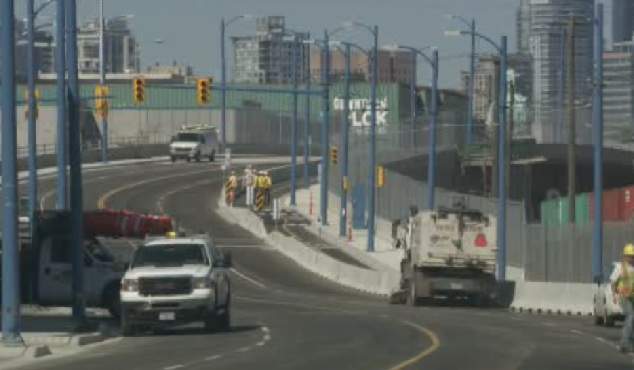 The Powell Street Overpass.