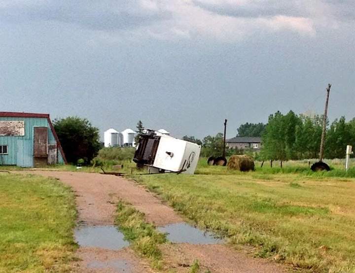Storm damage in Luseland