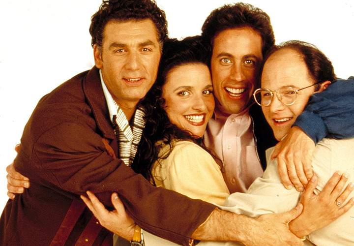 The cast of ‘Seinfeld’ – Michael Richards, Julia Louis-Dreyfus, Jerry Seinfeld and Jason Alexander.