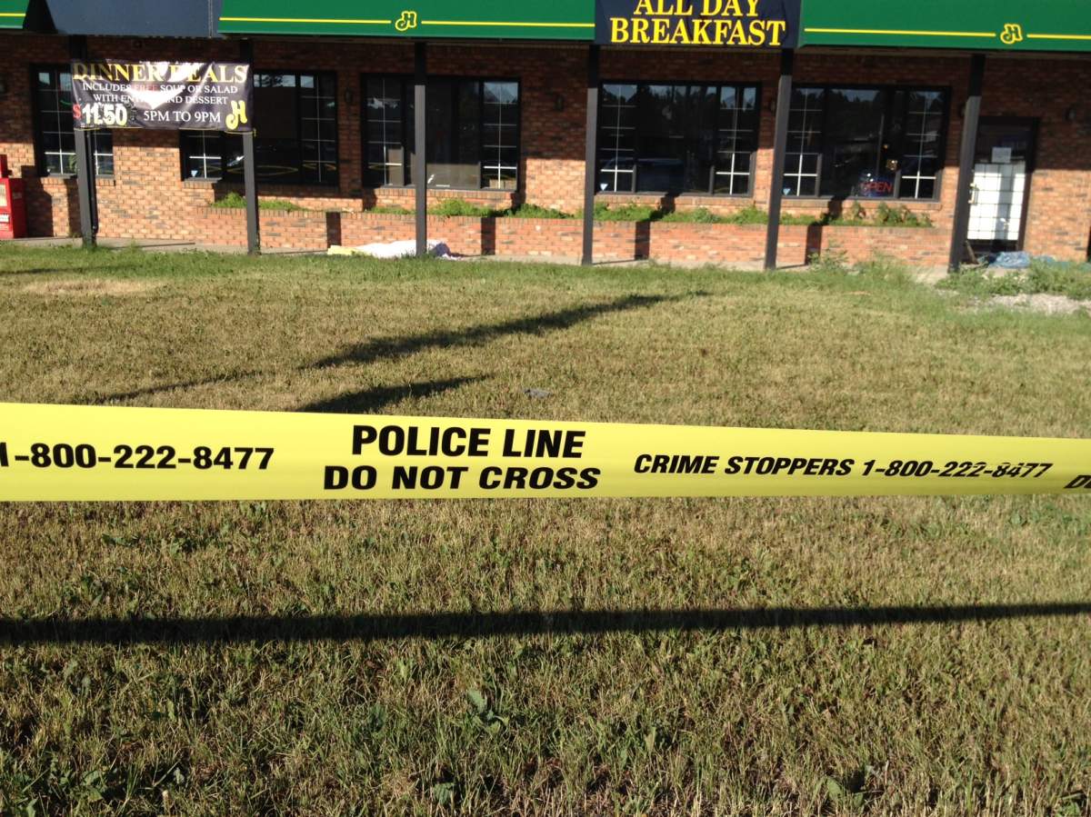 Police tape off a Humpty's in the 1600 block of 46th Street N.W. on Thursday, July 24th, 2014.