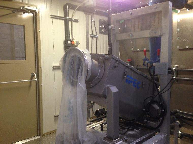 This is where the solid materials are separated.
