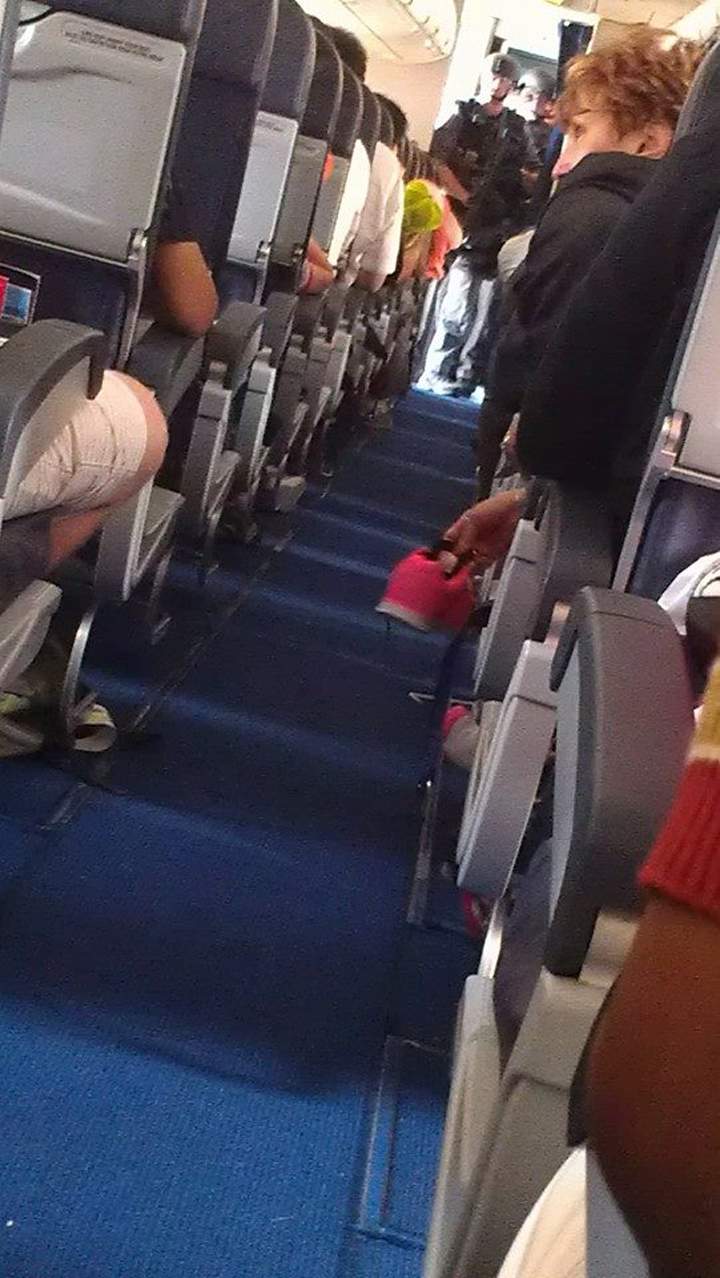 Alain Alphonso posted images of the tactical team and the Sunwing plane on his Facebook page.