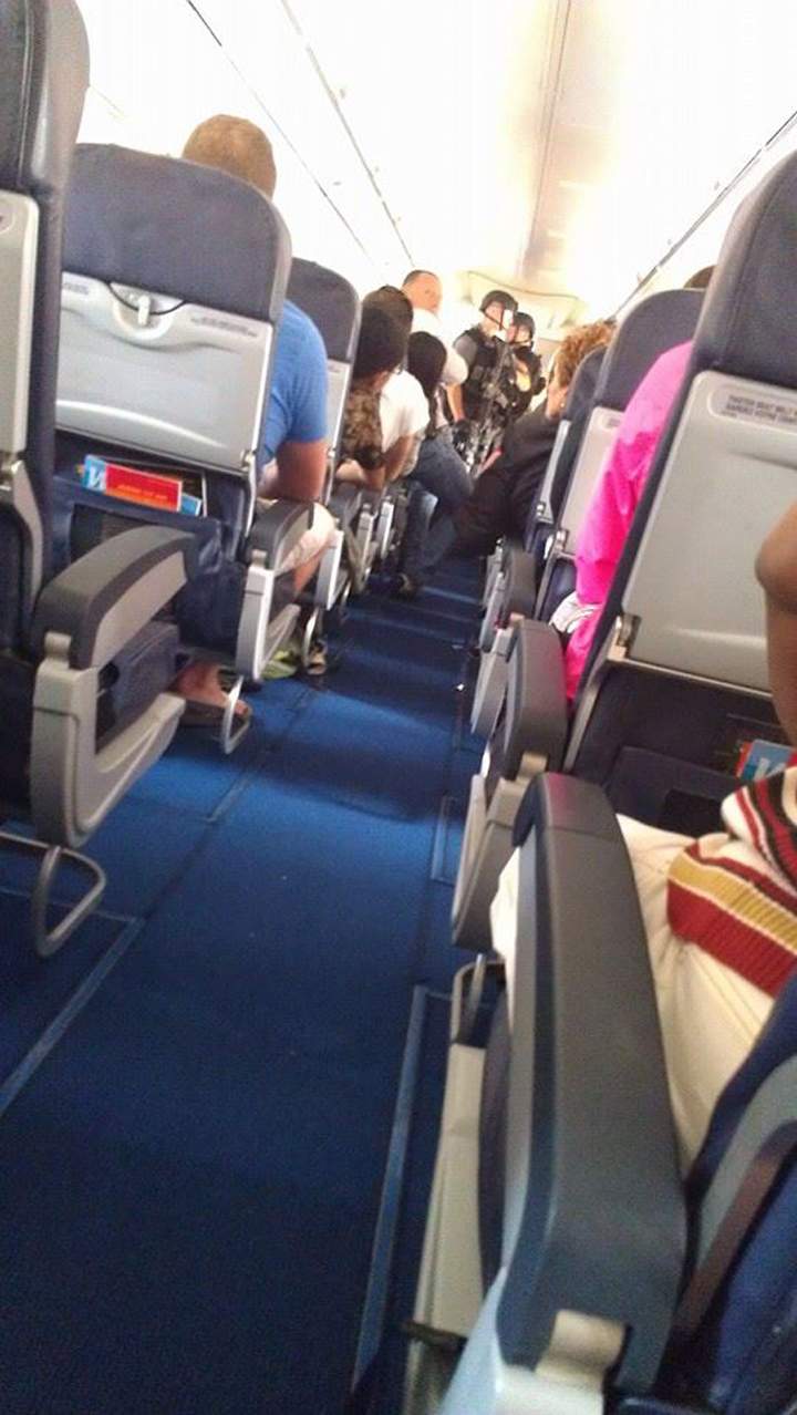 Alain Alphonso posted images of the tactical team and the Sunwing plane on his Facebook page.