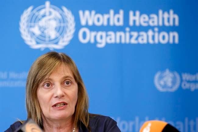 Marie-Paule Kieny, Assistant Director General of the World Health Organization,WHO, informs the media following a panel of medical ethicists to explore experimental treatment in the Ebola outbreak, at the headquarters of the WHO in Geneva, Switzerland, Tuesday, Aug. 12, 2014. 