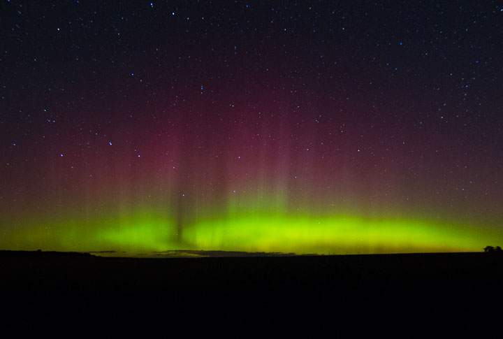 Aurora, or northern lights, across Canada