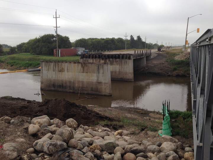 Bridge washed out RM of Edward Manitoba flood rain damage