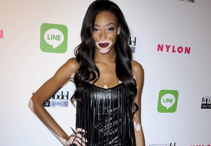 Canadian model Chantelle Brown-Young is pictured at the 'America's Next Top Model - Cycle 21' Premiere Party in Los Angeles on Aug. 20 2014.