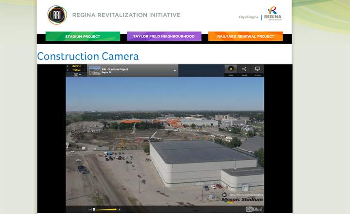 Following the progress of construction of the new Mosaic Stadium construction has just gotten easier thanks to a new camera installed on the construction site.