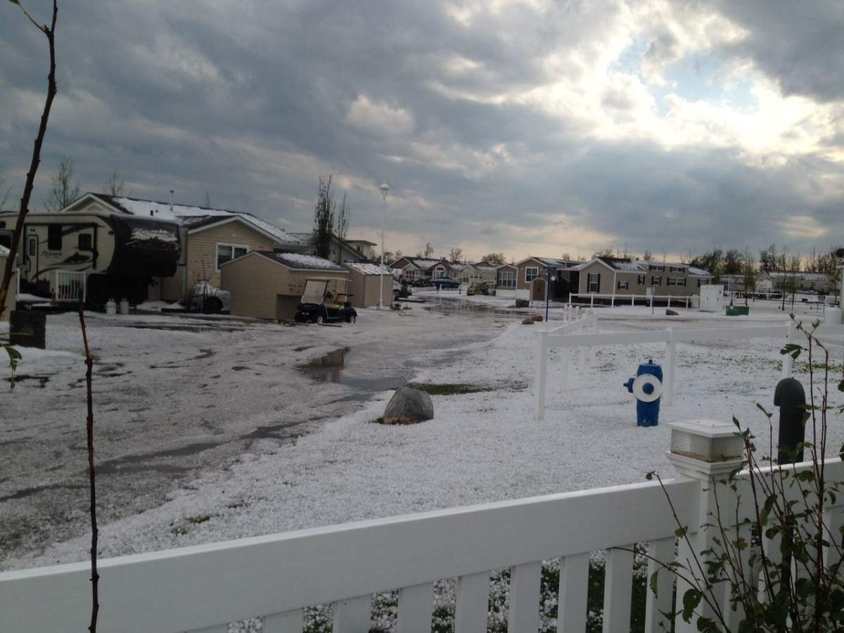 The aftermath of a storm in Glennifer Lake.