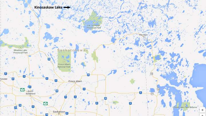 Woman found alive after surviving eight days in the wilderness; husband’s body located in Kinosaskaw Lake, Saskatchewan.