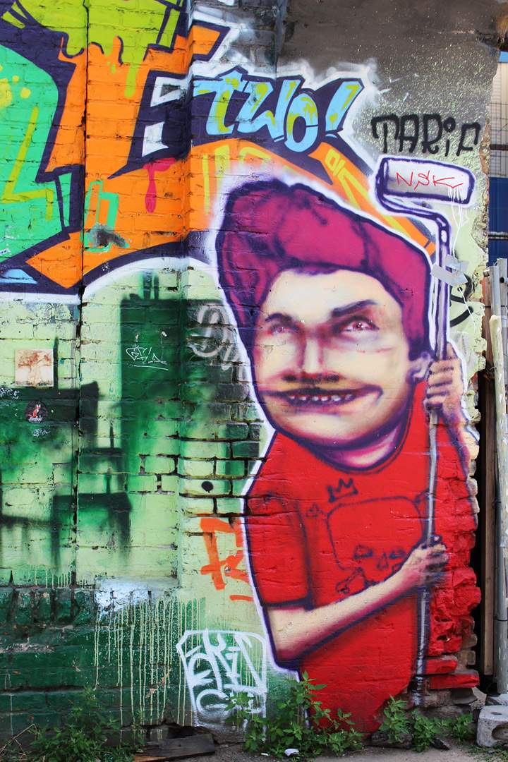 A graffiti decal in Berlin.