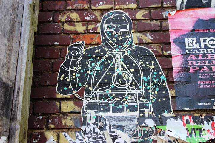 A graffiti decal in Friedrichshain.