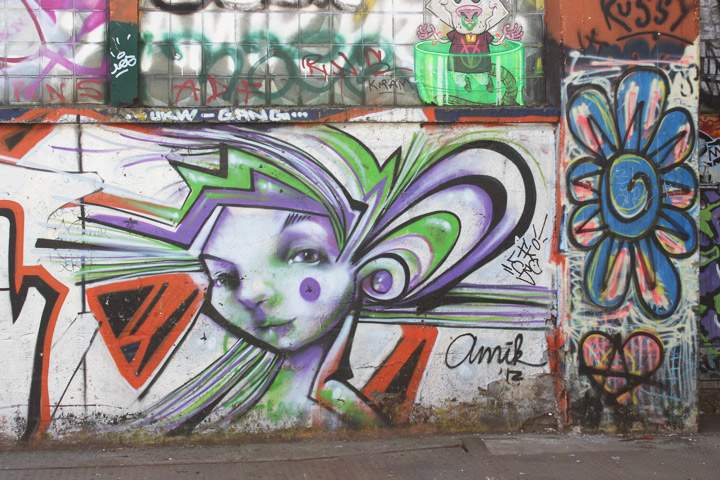 An airbrushed image in Friedrichshain.