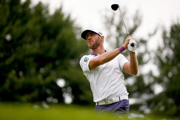 Graham DeLaet of Canada hits off the 17th tee during the third round of the World Golf Championships-Bridgestone Invitational at Firestone Country Club South Course on August 2, 2014 in Akron, Ohio. (Photo by Gregory Shamus/Getty Images)
