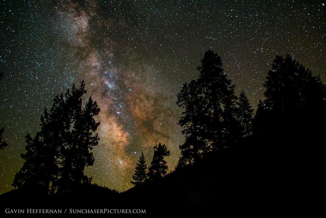 One of the shots used in Gavin Heffernan's amazing time-lapse of the night sky over King's Canyon and Sequoia National Park in California.