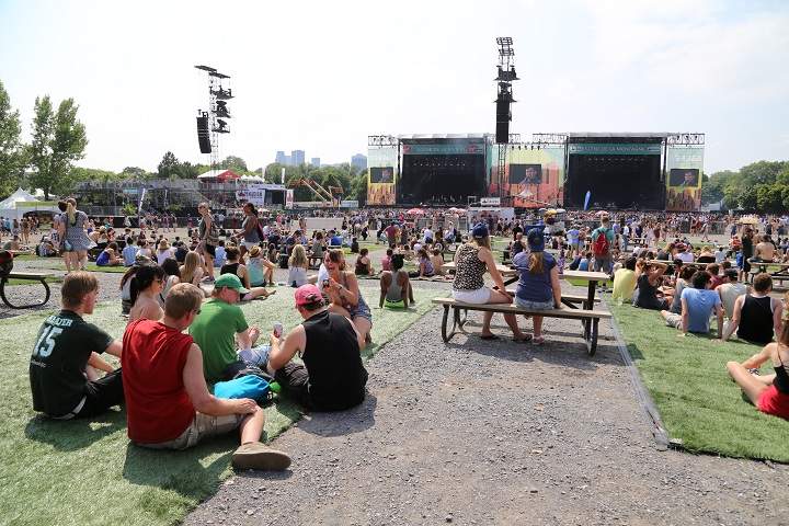 A glimpse of festival-goers at Osheaga in Montreal on Friday, August 1, 2014.