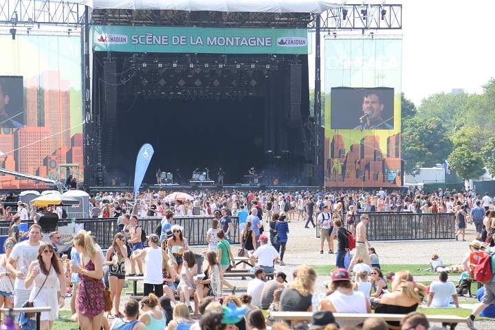 A glimpse of festival-goers at Osheaga in Montreal on Friday, August 1, 2014.