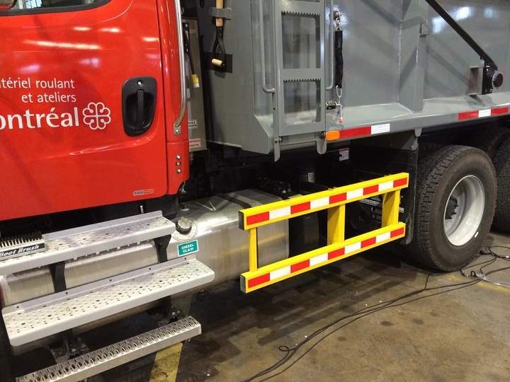 Montreal will spend $2.5 million equipping 70 of its heavy trucks with lateral safety arms to protect cyclists.