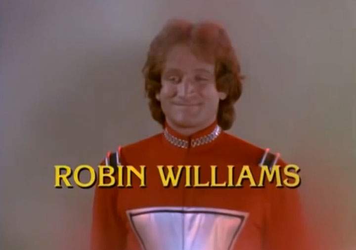 Robin Williams as Mork from Ork in the series ‘Mork & Mindy.’