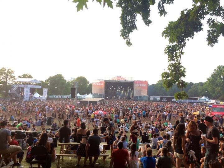 Parc Jean-Drapeau is a sea of people at Osheaga 2014.
