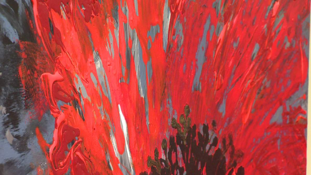 Fredericton artist paints 100 poppies to honour First World War - image