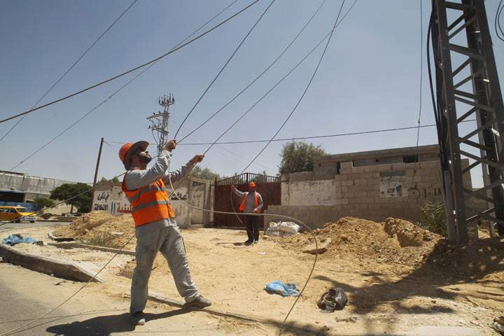 Gaza power lines down
