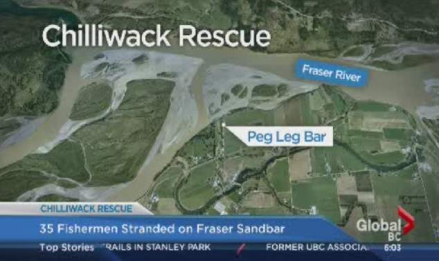 Rescue near Peg Leg Bar in Chilliwack.