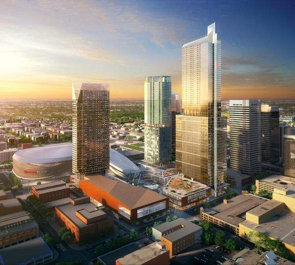 The design for the Stantec Tower being constructed in the Edmonton Arena District.