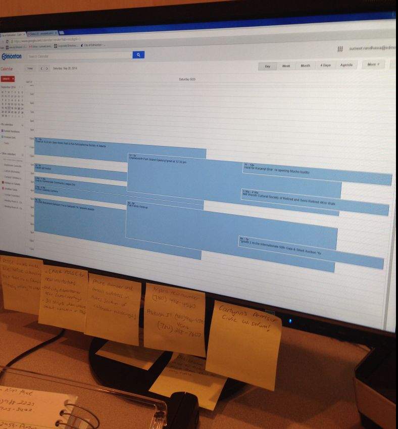 Ward 12 Councillor Amarjeet Sohi’s schedule for Saturday has eight appointments.