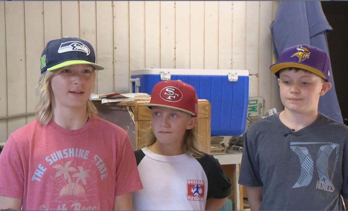 Mason Engele, 12, Thomas Puetz, 11, and Luke Hanson, 12, are organizing a bottle drive for the Low triplets.